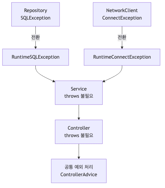런타임 예외 활용